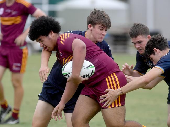 Round 4 of the Townsville Blackhawks Schoolboy Trophy. Ryan Catholic College against Southern Cross Catholic College at Ryan Catholic College. Picture: Evan Morgan