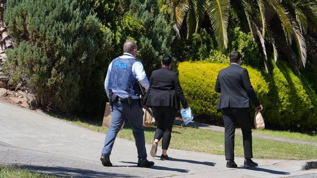 Police investigate at Gulfview Heights on Wednesday. Picture Dean Martin