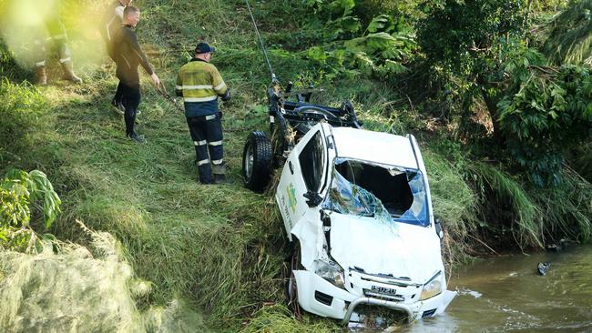 It took some time to pull the vehicle out of the water. Picture: Scott Powick/NCA NewsWire