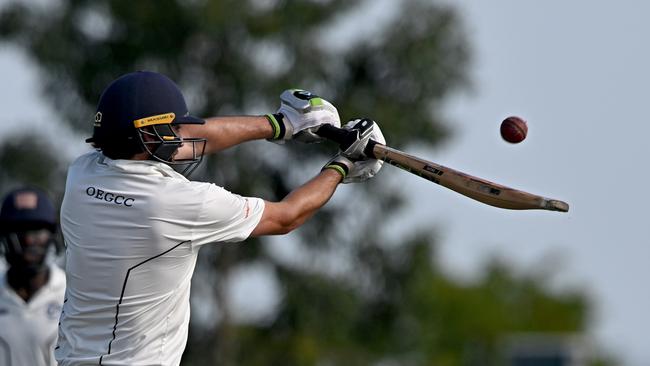 PEGSÃ Connor Callanan during the VTCA Sydenham-Hillside v PEGS cricket match in Hillside, Saturday, Feb. 11, 2023.Picture: Andy Brownbill