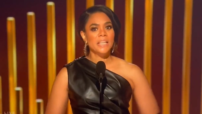 Regina Hall loses it in hilarious Globes moment