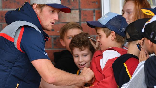Rory Sloane was signing autographs earlier this week.