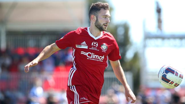 Adam Piscioneri in action for Campbelltown City. Picture: Stephen Laffer