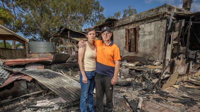 Kim and Daniel lost everything in the fire. Picture: Ben Clark