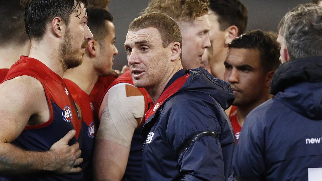 Simon Goodwin is concerned about footy’s quality should sweeping cuts be made. (Photo by Daniel Pockett/Getty Images)