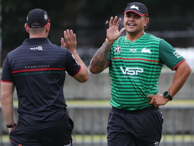 Latrell Mitchell on his first day back at pre-season this week. Picture: Rohan Kelly