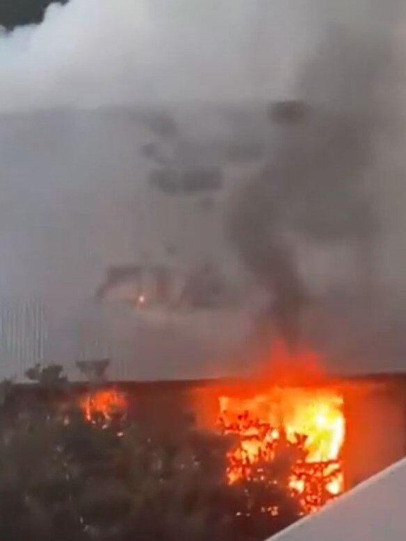 Fire at Bondi Beach Public School. Picture: Twitter/Kaylene Langford