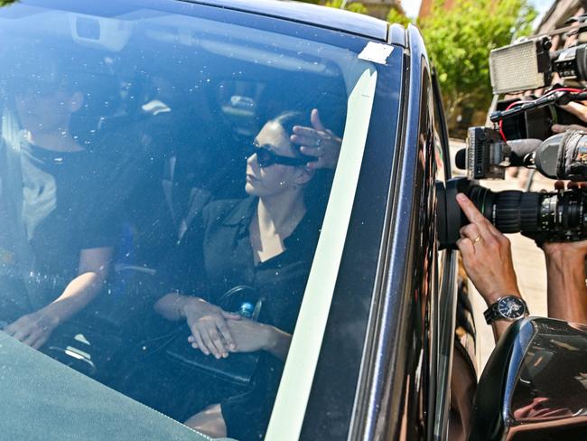 Lauren Willgoose leaves the District Court after she was found guilty of causing the death of Anthony Walsh by dangerous driving. Picture: Newswire / Brenton Edwards