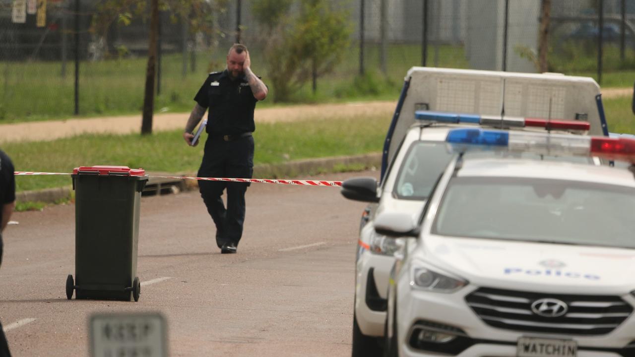 Police at Victoria Dr, Gray. Picture: Glenn Campbell