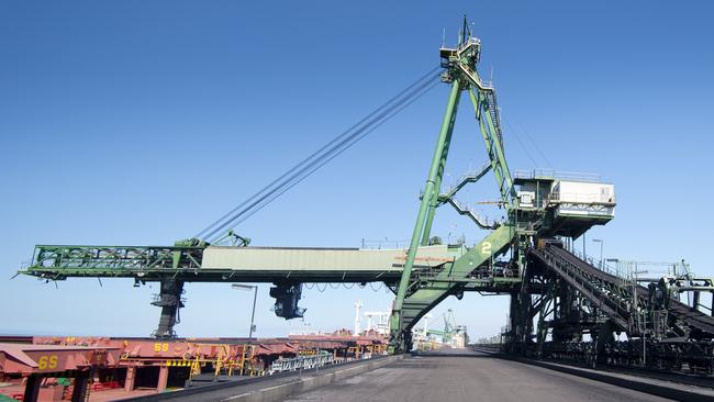 The Gladstone coal port in Queensland. Picture: Paul Braven