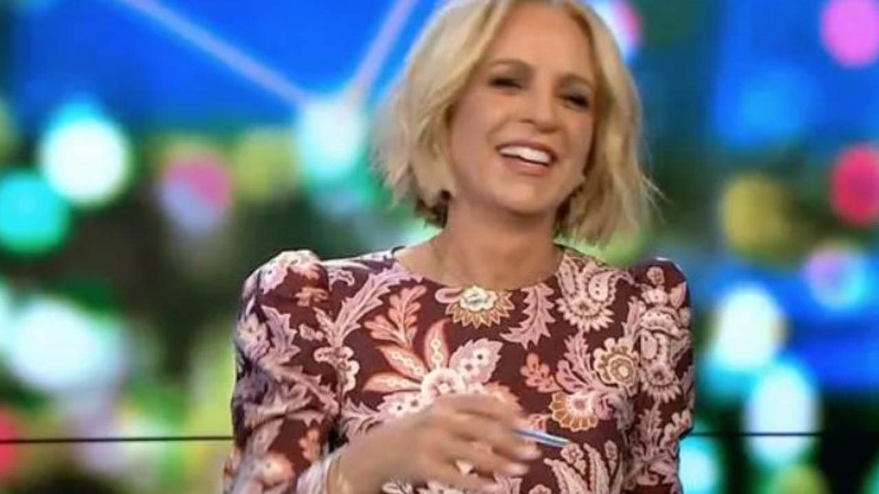 Carrie couldn't help but blush at the Bachelor Jimmy crushing on her. Picture: Channel 10