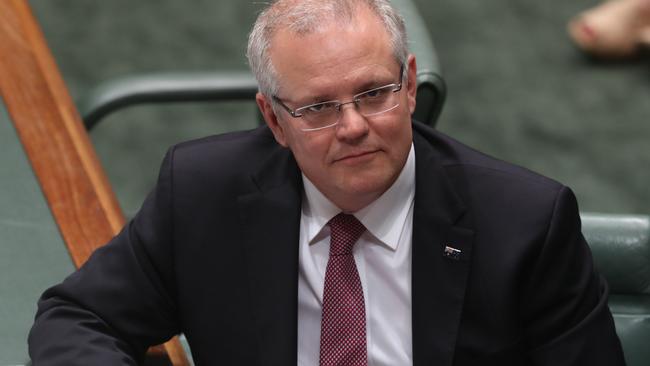 Scott Morrison in Question Time. Picture: Kym Smith.