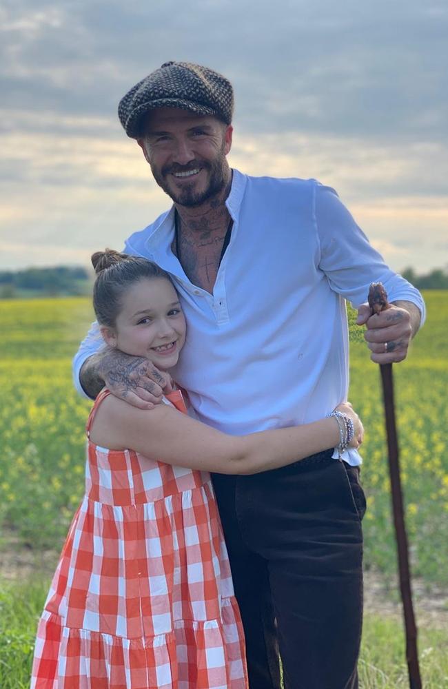 David and Harper do what Victoria Beckham hasn’t done in years. Picture: victoriabeckham/Instagram