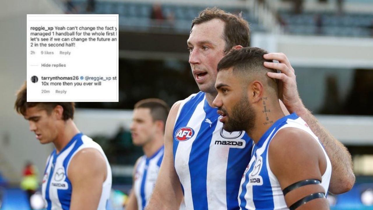 Tarryn Thomas dénonce un fan de l’AFL sur Instagram: la tragédie derrière l’explosion de la star des Kangourous