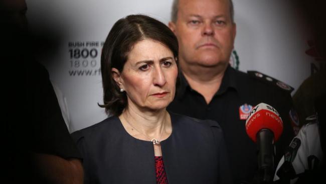 NSW Premier Gladys Berejiklian addresses the media on Saturday. Picture: AAP