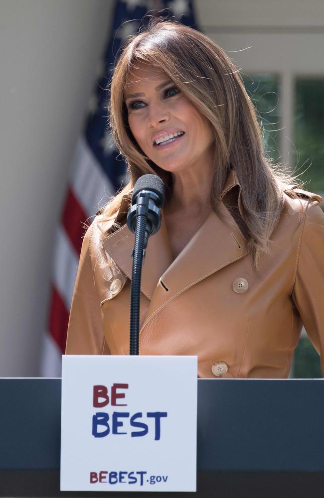 US First Lady Melania Trump announces her ‘Be Best’ children's initiative. Picture: AFP