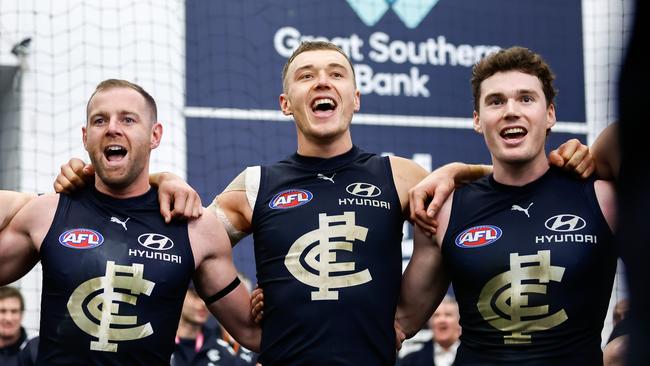 Carlton will be without Sam Docherty in round 24. Picture: Dylan Burns/AFL Photos via Getty Images.