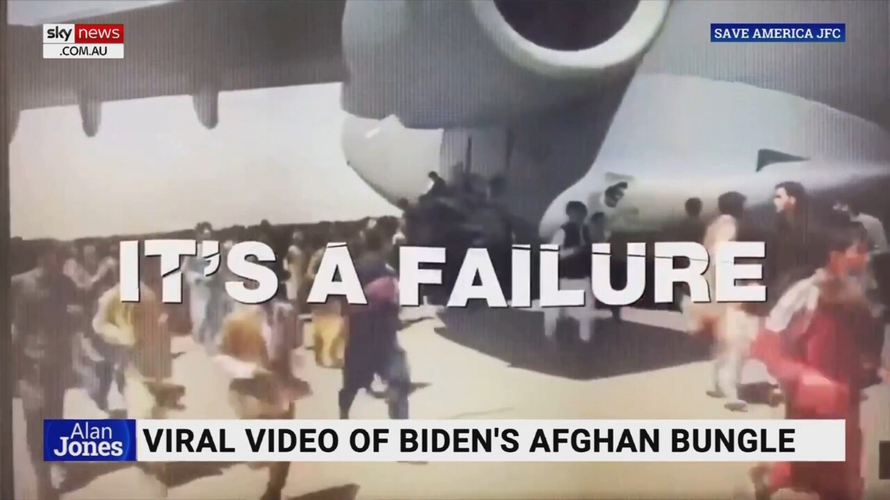 Clip shows 'chaotic, catastrophic withdrawal from Afghanistan'