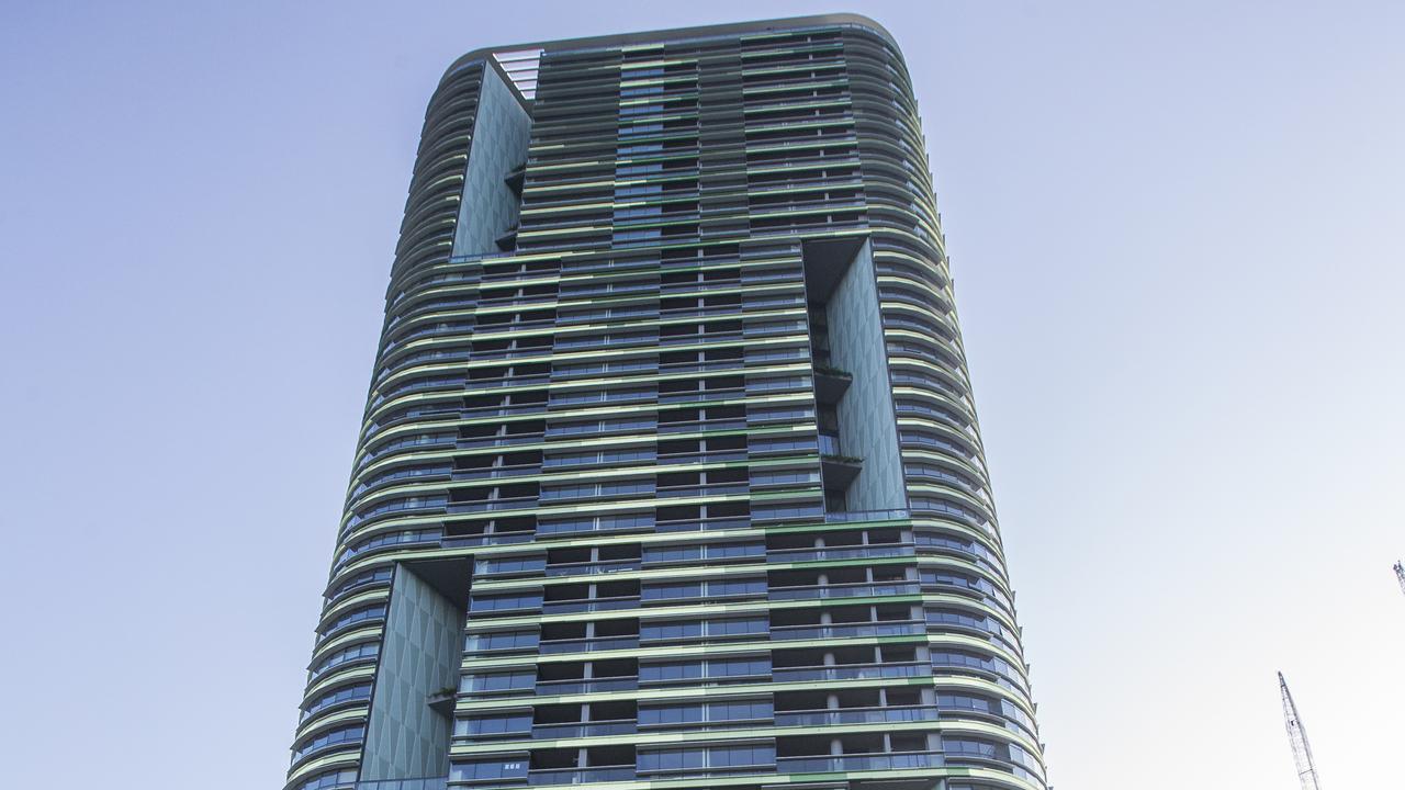 The Opal Tower in Sydney Olympic Park has hundreds of empty apartments. Picture: Dylan Robinson