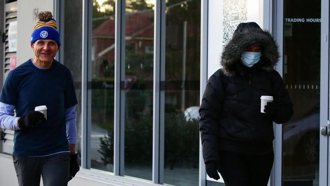 Ms Berejiklian put on a mask after she was spotted by a photographer.