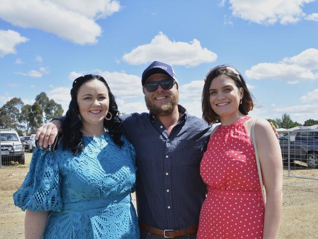 At the Clifton Races are (from left) Kaylene, Eden and Kimberley, Saturday, October 28, 2023. Picture Jessica Klein