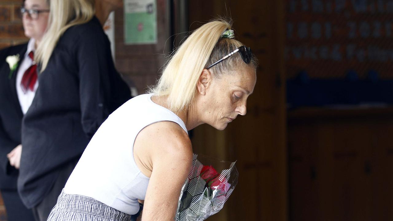 Friends and family attend the funeral of well-known Gold Coast man Ian Gal at Nerang Uniting Church on Thursday morning. Picture: Tertius Pickard