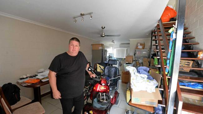 Alex Verbyla in his Byron St, East Mackay home, faces uncertainty over housing. Picture: Madura McCormack