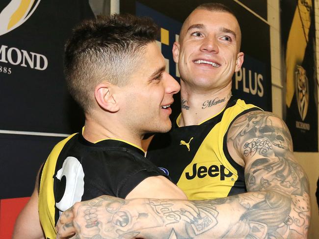 Dion Prestia played a big part in the Tigers’ win over Geelong. Picture: Mark Stewart