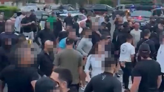 The protest outside Michael’s Church in Belfield where One Nation MP Mark Latham was invited to speak about religious freedoms. Source: Facebook.