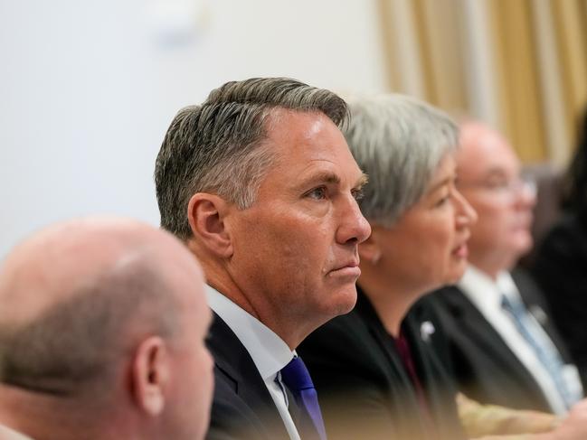 MELBOURNE, AUSTRALIA - MAY 01: Australia's Deputy Prime Minister and Defence Minister Richard Marles during a Australia and South Korea Foreign and Defence Ministers meeting on May 1, 2024 in Melbourne, Australia. South Korea and Australia were set to hold "two plus two" talks among their foreign and defense ministers Wednesday, as the two countries seek to deepen cooperation in the Indo-Pacific, defense and other areas, media reports said. (Photo by Asanka Brendon Ratnayake-Pool/Getty Images)