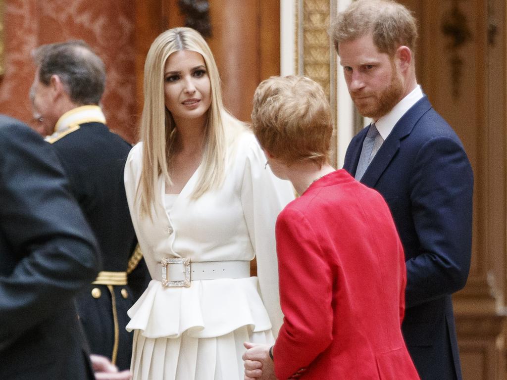 Ivanka Trump (L), daughter of US President Donald Trump, and Prince Harry, Duke of Sussex, (R). Picture: WPA Pool/Getty Images)