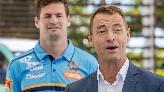 Titans CEO Steve Mitchell can’t yet confirm Holbrook’s appointment. Picture: Jerad Williams