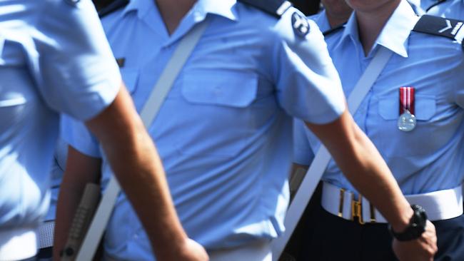 Royal Australian Airforce marching through Darwin CBD as part of the city's 2021 Freedom Parade (file photo). Picture: Amanda Parkinson