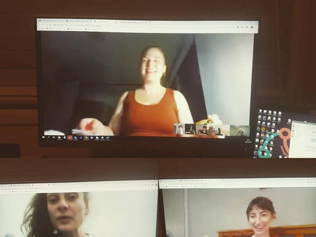 Brisbane Drunken Knitwits meetup group has gone to meeting virtually every week instead of meeting up in bars. Picture: Instagram