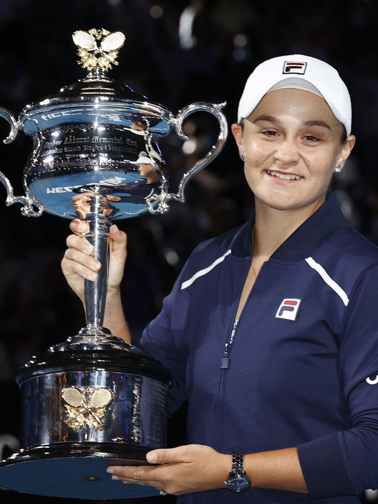 It wasn’t her plan, but Barty went out in style. (Photo by Darrian Traynor/Getty Images)