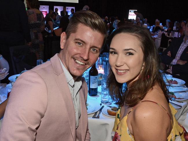 Matt Stephan and Bronte Langbroek at St Hilda’s Foundation Legacy Lunch at Sheraton Mirage, Main Beach. Picture: Regina King