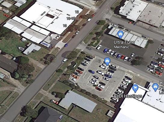 The Ultra Tune at Hastings where Joshua Tovey was found. Photo: Supplied