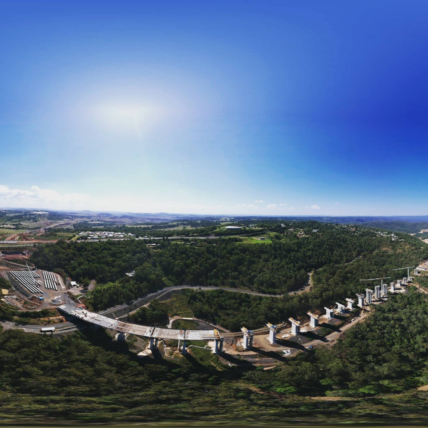 The Toowoomba Second Range Crossing viaduct in March 2018.