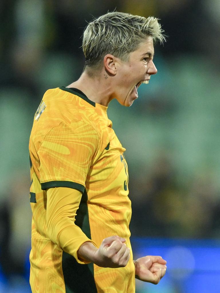 Michelle Heyman has been solid in attack for the Matildas. Picture: Mark Brake/Getty Images