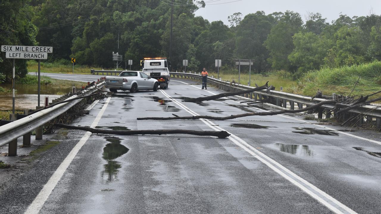 Result of the heavy rainfall in Cooroy overnight. Picture: Eddie Franklin