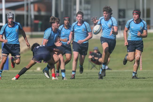 TAS First XV rugby action between St Columban's and Canterbury on Saturday, May 24, 2025. Picture Stephen Archer.