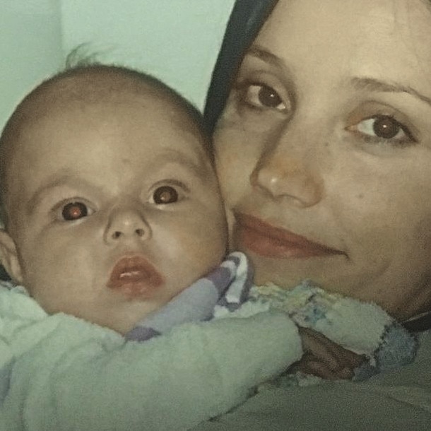 Suze DeMarchi with a young Bebe in 1996. (Picture: Supplied)