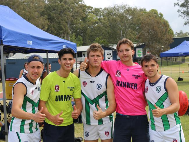 Sam Hilton-Joyce (far right) pictured with his Helensvale State High School teammates in 2020.