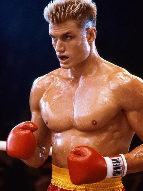 Dolph Lundgren as Ivan Drago — GWS — in a scene from the film Rocky IV.