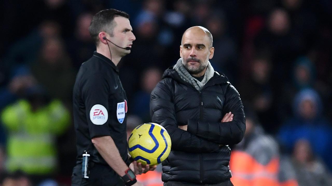 Pep Guardiola was not impressed with the refereeing display.