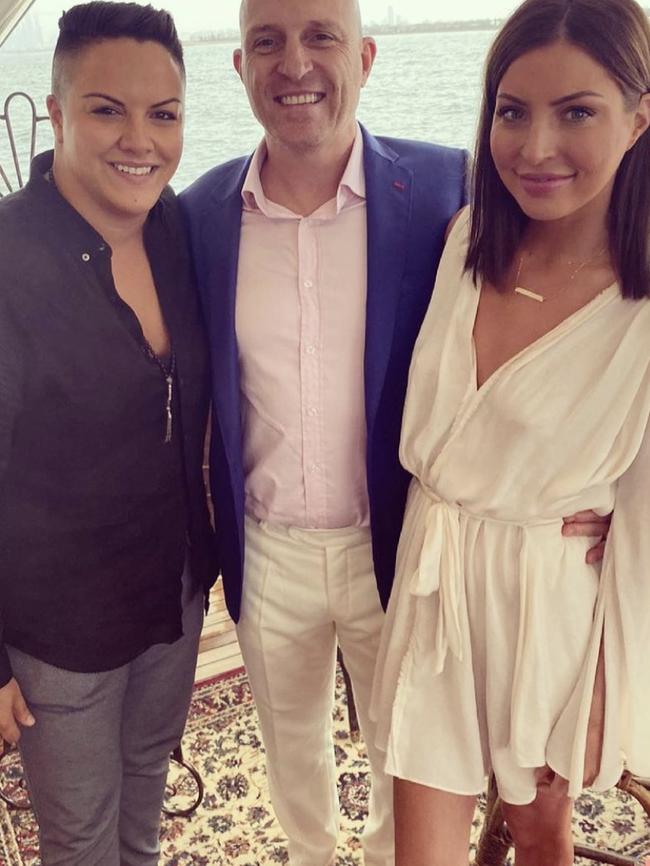 Shadi Kazeme, David Russell and Imogen Russell. Picture: Instagram