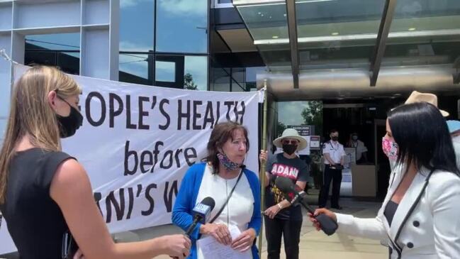 Adani protest at Southport Courthouse on Gold Coast