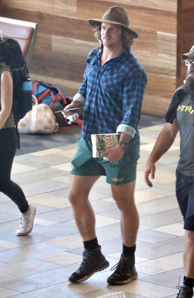 Nick at Brisbane Airport on Monday. Picture: Diimex
