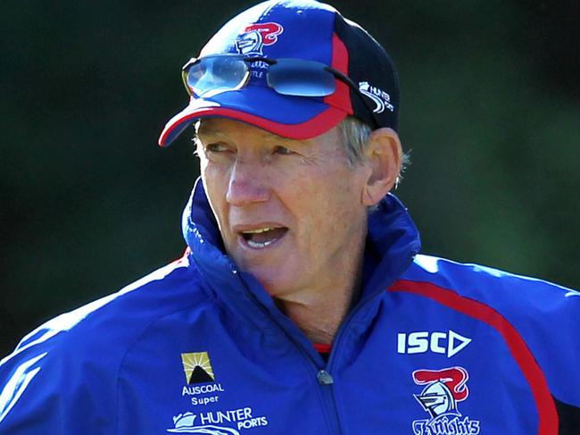 Wayne Bennett, coach of the Newcastle Knights at team training at Mayfield in Newcastle.