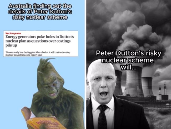 Labor launches TikTok attack ads against the Coalition's nuclear policy